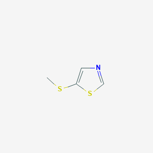 molecular formula C4H5NS2 B2806946 5-(methylthio)Thiazole CAS No. 40982-34-1