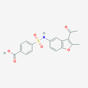 4-(3-Acetyl-2-methyl-benzofuran-5-ylsulfamoyl)-benzoic acid