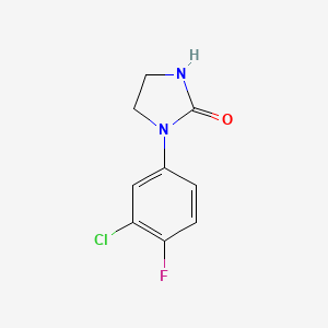 molecular formula C9H8ClFN2O B2806953 1-(3-Chloro-4-fluorophenyl)-imidazolidin-2-one CAS No. 848759-04-6