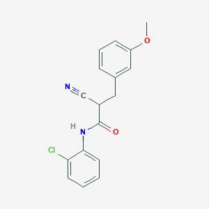 molecular formula C17H15ClN2O2 B2806956 N-(2-chlorophenyl)-2-cyano-3-(3-methoxyphenyl)propanamide CAS No. 1261007-38-8