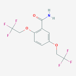 molecular formula C11H9F6NO3 B2806959 2,5-双(2,2,2-三氟乙氧基)苯甲酰胺 CAS No. 50778-63-7
