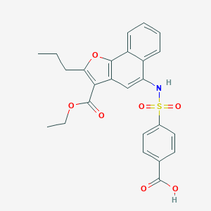 molecular formula C25H23NO7S B280696 4-({[3-(Ethoxycarbonyl)-2-propylnaphtho[1,2-b]furan-5-yl]amino}sulfonyl)benzoic acid 