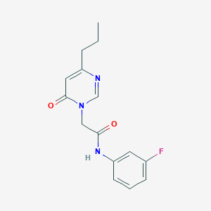 molecular formula C15H16FN3O2 B2806969 N-(3-fluorophenyl)-2-(6-oxo-4-propylpyrimidin-1(6H)-yl)acetamide CAS No. 1170793-13-1
