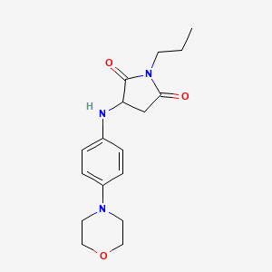 molecular formula C17H23N3O3 B2806984 3-((4-Morpholinophenyl)amino)-1-propylpyrrolidine-2,5-dione CAS No. 1009262-62-7