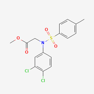 molecular formula C16H15Cl2NO4S B2806989 Methyl N-(3,4-dichlorophenyl)-N-[(4-methylphenyl)sulfonyl]glycinate CAS No. 884986-97-4