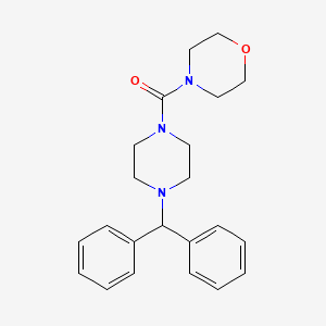 molecular formula C22H27N3O2 B2806990 (4-Benzhydrylpiperazin-1-yl)(morpholino)methanone CAS No. 329227-83-0