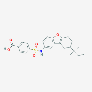 4-[[8-(2-Methylbutan-2-yl)-6,7,8,9-tetrahydrodibenzofuran-2-yl]sulfamoyl]benzoic acid