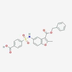 4-[({3-[(Benzyloxy)carbonyl]-2-methyl-1-benzofuran-5-yl}amino)sulfonyl]benzoic acid