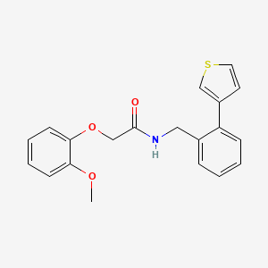 molecular formula C20H19NO3S B2807023 2-(2-甲氧基苯氧基)-N-(2-(噻吩-3-基)苄基)乙酰胺 CAS No. 1797142-85-8