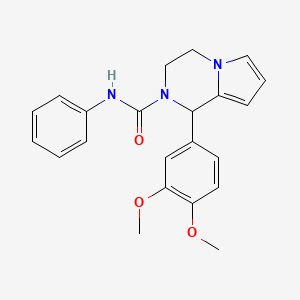 molecular formula C22H23N3O3 B2807024 1-(3,4-dimethoxyphenyl)-N-phenyl-3,4-dihydropyrrolo[1,2-a]pyrazine-2(1H)-carboxamide CAS No. 899750-60-8