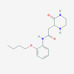 molecular formula C16H23N3O3 B2807044 N-(2-butoxyphenyl)-2-(3-oxopiperazin-2-yl)acetamide CAS No. 1008066-54-3