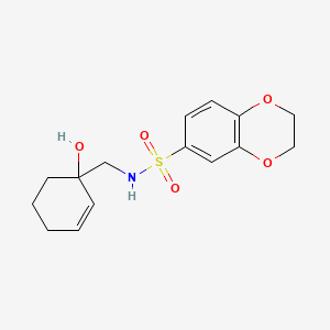 molecular formula C15H19NO5S B2807050 N-[(1-hydroxycyclohex-2-en-1-yl)methyl]-2,3-dihydro-1,4-benzodioxine-6-sulfonamide CAS No. 2097934-59-1