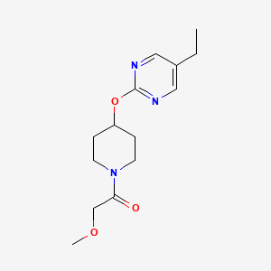 molecular formula C14H21N3O3 B2807055 1-[4-(5-Ethylpyrimidin-2-yl)oxypiperidin-1-yl]-2-methoxyethanone CAS No. 2380094-50-6