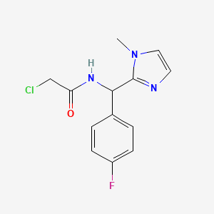 2-chloro-N-[(4-fluorophenyl)(1-methyl-1H-imidazol-2-yl)methyl]acetamide