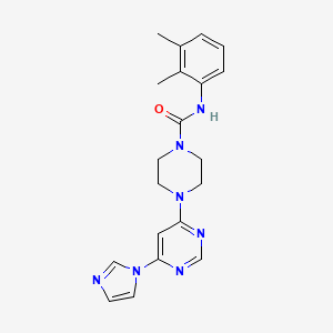 molecular formula C20H23N7O B2807120 4-(6-(1H-咪唑-1-基)嘧啶-4-基)-N-(2,3-二甲基苯基)哌嗪-1-甲酰胺 CAS No. 1171081-51-8