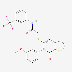 2-((3-(3-methoxyphenyl)-4-oxo-3,4,6,7-tetrahydrothieno[3,2-d]pyrimidin-2-yl)thio)-N-(3-(trifluoromethyl)phenyl)acetamide