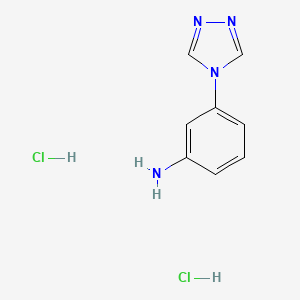 molecular formula C8H10Cl2N4 B2807152 3-(4H-1,2,4-Triazol-4-yl)aniline dihydrochloride CAS No. 2138341-25-8