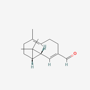 molecular formula C15H22O B2807157 (1R,2E,6E,10S)-7,11,11-trimethylbicyclo[8.1.0]undeca-2,6-diene-3-carbaldehyde CAS No. 73256-82-3