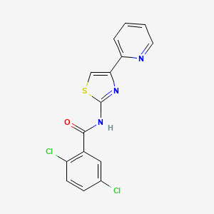 molecular formula C15H9Cl2N3OS B2807158 2,5-dichloro-N-(4-(pyridin-2-yl)thiazol-2-yl)benzamide CAS No. 476317-52-9