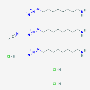 molecular formula C26H60Cl3N13 B2807159 8-Azido-1-octanamine HCl CAS No. 1392515-98-8