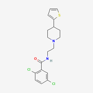 molecular formula C18H20Cl2N2OS B2807172 2,5-Dichloro-N-{2-[4-(thiophen-2-YL)piperidin-1-YL]ethyl}benzamide CAS No. 1428362-96-2