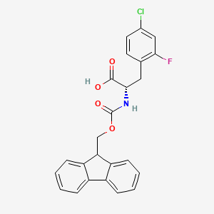molecular formula C24H19ClFNO4 B2807178 Fmoc-L-2-Fluoro-4-chlorophe CAS No. 1217811-90-9