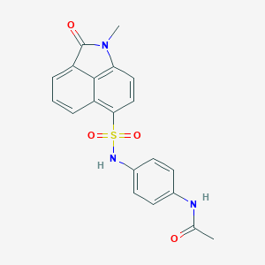 molecular formula C20H17N3O4S B280718 N-(4-{[(1-methyl-2-oxo-1,2-dihydrobenzo[cd]indol-6-yl)sulfonyl]amino}phenyl)acetamide 