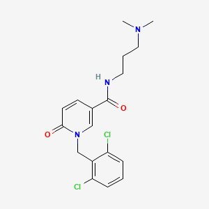 1-(2,6-dichlorobenzyl)-N-[3-(dimethylamino)propyl]-6-oxo-1,6-dihydro-3-pyridinecarboxamide