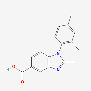 molecular formula C17H16N2O2 B2807191 1-(2,4-二甲基苯基)-2-甲基-1H-苯并咪唑-5-甲酸 CAS No. 452088-71-0