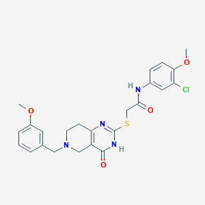molecular formula C24H25ClN4O4S B2807199 N-(3-chloro-4-methoxyphenyl)-2-((6-(3-methoxybenzyl)-4-oxo-3,4,5,6,7,8-hexahydropyrido[4,3-d]pyrimidin-2-yl)thio)acetamide CAS No. 1110971-84-0