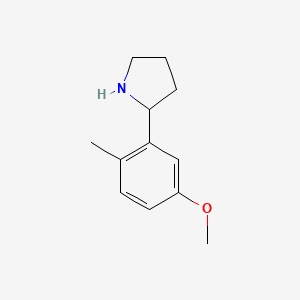 molecular formula C12H17NO B2807203 2-(5-Methoxy-2-methylphenyl)pyrrolidine CAS No. 1270342-56-7
