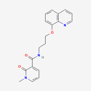 1-methyl-2-oxo-N-(3-(quinolin-8-yloxy)propyl)-1,2-dihydropyridine-3-carboxamide