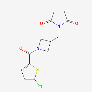 1-{[1-(5-Chlorothiophene-2-carbonyl)azetidin-3-yl]methyl}pyrrolidine-2,5-dione