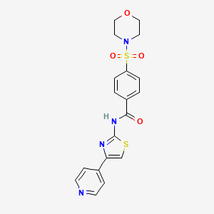 molecular formula C19H18N4O4S2 B2807224 4-(morpholinosulfonyl)-N-(4-(pyridin-4-yl)thiazol-2-yl)benzamide CAS No. 361481-85-8