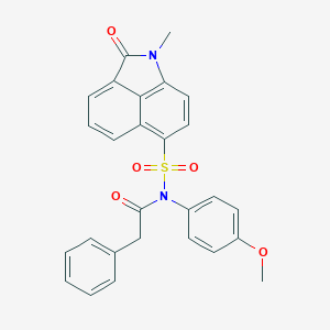 N-(4-methoxyphenyl)-1-methyl-2-oxo-N-(phenylacetyl)-1,2-dihydrobenzo[cd]indole-6-sulfonamide