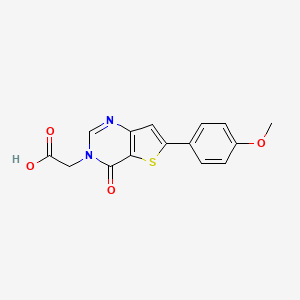 molecular formula C15H12N2O4S B2807245 [6-(4-methoxyphenyl)-4-oxothieno[3,2-d]pyrimidin-3(4H)-yl]acetic acid CAS No. 870692-87-8