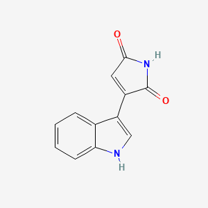 molecular formula C12H8N2O2 B2807246 3-(1h-3-Indolyl)-2,5-dihydro-1h-2,5-pyrroledione CAS No. 221905-22-2