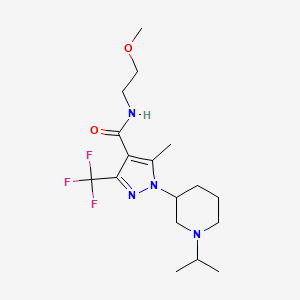 molecular formula C17H27F3N4O2 B2807249 1-(1-isopropylpiperidin-3-yl)-N-(2-methoxyethyl)-5-methyl-3-(trifluoromethyl)-1H-pyrazole-4-carboxamide CAS No. 1203220-70-5