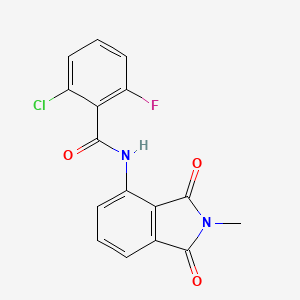 molecular formula C16H10ClFN2O3 B2807261 2-chloro-6-fluoro-N-(2-methyl-1,3-dioxoisoindolin-4-yl)benzamide CAS No. 1170101-10-6