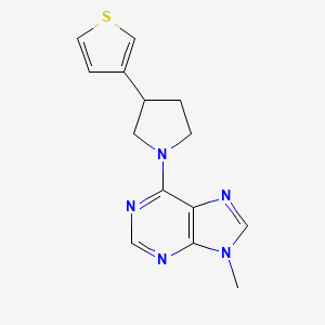 9-Methyl-6-(3-thiophen-3-ylpyrrolidin-1-yl)purine