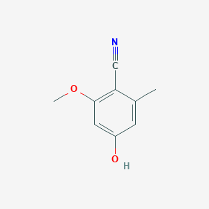 molecular formula C9H9NO2 B2807286 4-Hydroxy-2-methoxy-6-methylbenzonitrile CAS No. 1374575-05-9