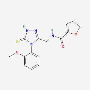 molecular formula C15H14N4O3S B2807294 N-[[4-(2-methoxyphenyl)-5-sulfanylidene-1H-1,2,4-triazol-3-yl]methyl]furan-2-carboxamide CAS No. 391889-67-1