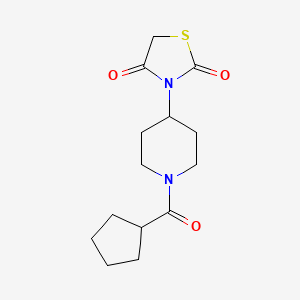 3-(1-(Cyclopentanecarbonyl)piperidin-4-yl)thiazolidine-2,4-dione