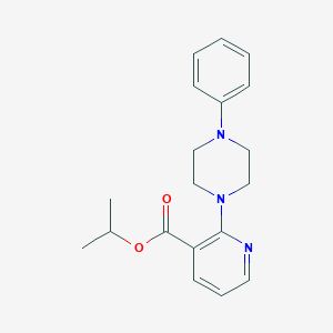 molecular formula C19H23N3O2 B2807296 丙酸-2-基-2-(4-苯基哌嗪-1-基)吡啶-3-甲酸酯 CAS No. 338792-72-6
