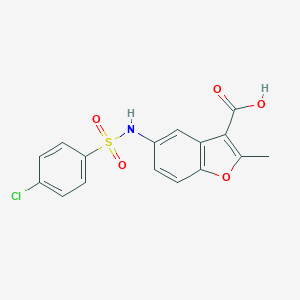 5-{[(4-Chlorophenyl)sulfonyl]amino}-2-methyl-1-benzofuran-3-carboxylic acid