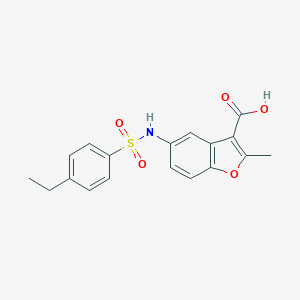 5-{[(4-Ethylphenyl)sulfonyl]amino}-2-methyl-1-benzofuran-3-carboxylic acid