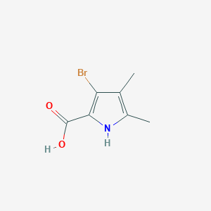 molecular formula C7H8BrNO2 B2807311 3-Bromo-4,5-dimethyl-1H-pyrrole-2-carboxylic acid CAS No. 1216122-36-9
