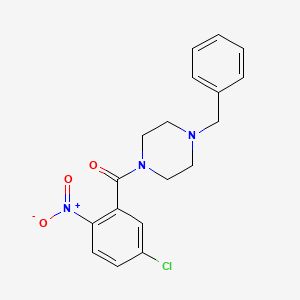 molecular formula C18H18ClN3O3 B2807313 (4-苄基哌嗪基)(5-氯-2-硝基苯基)甲酮 CAS No. 478249-18-2