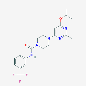 molecular formula C20H24F3N5O2 B2807333 4-(6-isopropoxy-2-methylpyrimidin-4-yl)-N-(3-(trifluoromethyl)phenyl)piperazine-1-carboxamide CAS No. 946249-72-5