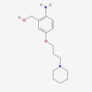 molecular formula C15H24N2O2 B2807334 (2-Amino-5-(3-(piperidin-1-yl)propoxy)phenyl)methanol CAS No. 2288710-47-2